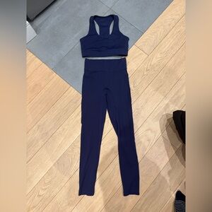 All Access Navy Blue Sports Bra and Leggings Set